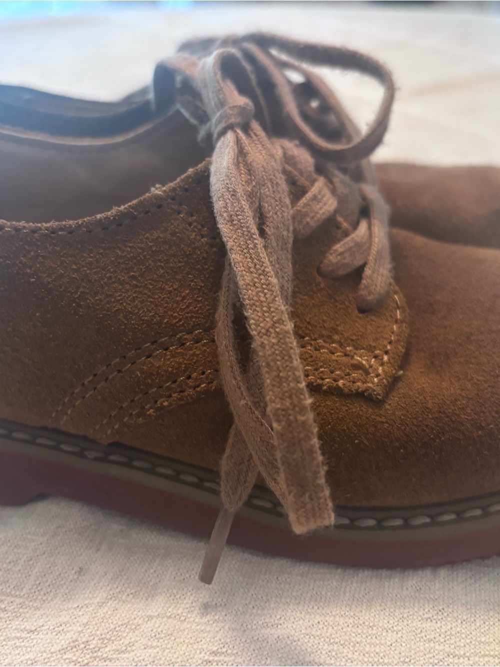 Boys Brown Suede Lace-Up Shoes